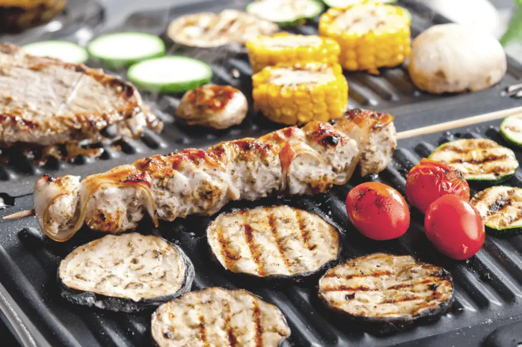 The best outdoor electric grill is working